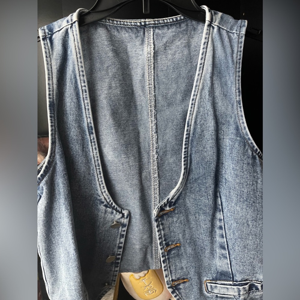 Denim vest jacket